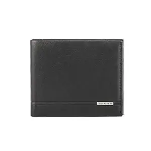 Cross Black Men's Wallet Stylish Genuine Leather Wallets for Men Latest Gents Purse with Money Coin and Card Holder Compartment (AC018072N-1)