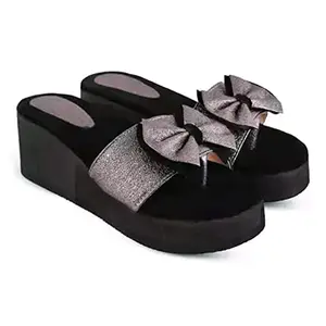 FASHION CARNIVAL Attractive Glitter Grey stylish sandal Women's & Girl's Heels