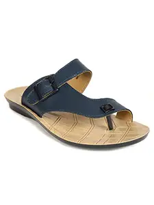 AJANTA Men Blue & Beige Sandal PU9012