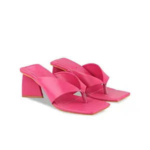 STRASSE PARIS Stylish, Soft & Comfortable Block Heels for Women & Girls Pink