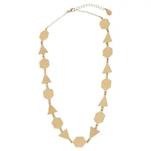 Accessorize London Women's Gold Geometric Shapes Collar Necklace