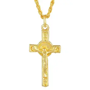 Memoir Gold plated Cross and Jesus Pendant