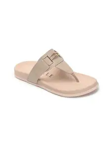 ELLE Flip Flop Sandal, Colour-Beige,Size-UK 6