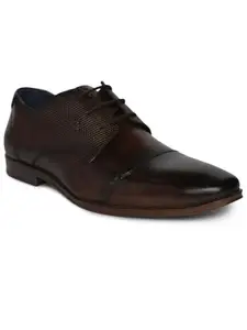 Buckaroo DENPA Leather Brown Casual Shoes for Men: Size UK 6