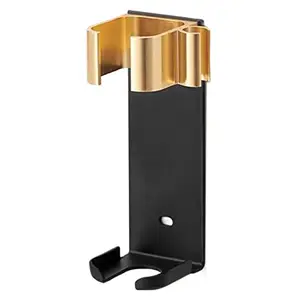 SAZ DEKOR® Aluminium Alloy Hair Straightener Hanging Rack Bathroom Hair Dryer Holder Golden