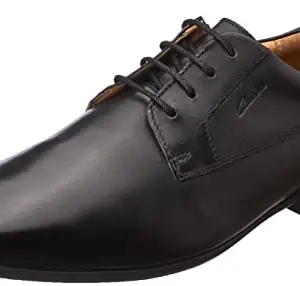 Clarks Glement Lace Black Leather UK-7