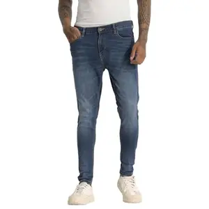 SNITCH Skinny Fit Blue Plain Jeans