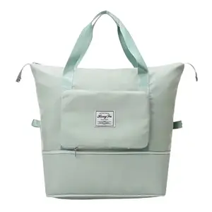 Ucancart Foldable Travel Duffel Bag Expandable Large Capacity Travel Handbag Waterproof (Green)