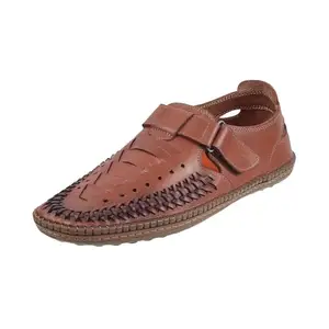 Metro Men Tan Fishermen Leather Sandal UK/9 EU/43 (18-1592)