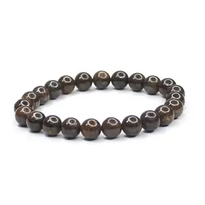 The Cosmic Connect Feng-Shui Natural Crystals 8mm Beads Energized and Affirmed Healing Bracelet, Chakra Balancing, Bracelet for woman and Men (Bronzite)
