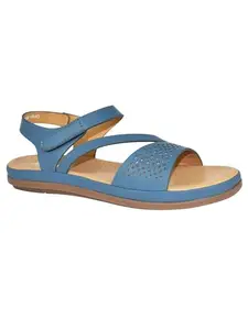 AJANTA Stylish Blue Flat Sandals for Women