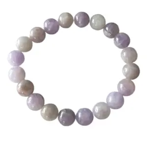 RRJEWELZ Natural Amethyst 10mm Round Shape Smooth Cut Beads 6.5 Inch Stretchable Bracelet For Men & Women. Unisex Bracelet For Healing, Meditation, Prosperity, Gift & Luck|STBR_RR_09915_6.5