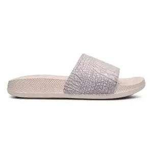 YOHO Women Sliders Plush, Soft,Textured and Lightweight Flipflop Footwear for Woman, Home Wear Chappal for Ladies