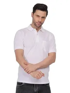 Tide & Sail Mens Stylish Polo T Shirts for Men Plain Polo T Shirt Man Solid Casual T Shirt with Comfortable Fit for All-Day Wear