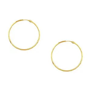 Shining Jewel - By Shivansh Shining Jewel Plain Gold Bali Hoop Earrings for Women (SJ_1312)