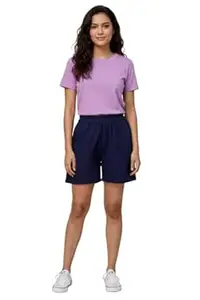 Women Cotton Casual Shorts for Women | Running, Gym, Sports, Nightwear Soft Breathable Fabric | Elastic Waist | S to 2XL