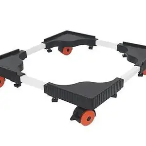 Premium Heavy Duty Front/Top Load Washing Machine/Refrigerator/Dishwasher Stand/Trolley with Wheels(Orange)