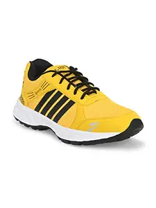 Big Fox Men's Running/Training/Walking 555 Mesh Sports Shoes (Yellow, 8)