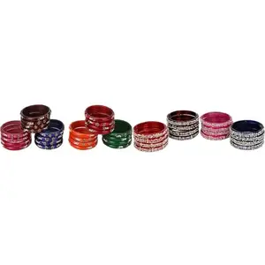 Somil Combo Bangles Set For Women & Girls | Multi-Color Chudi | Wedding, Festival, Daily & Occasion Use, Pack Of 40, Multicolor -A1