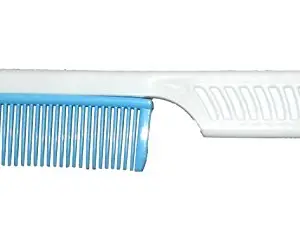 NPRC Stylish Unisex Plastic Handle Hair Comb (Blue)