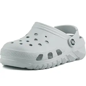 MONKS & KNIGHTS Lightweight Grey Clogs for Men | Flexible All Day Clogs | MK-CLG-005-GY | UK-9