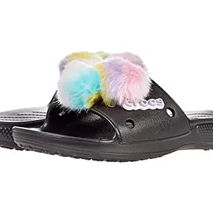 crocs Unisex Adult ClscCrcFrSrSlde Black Slide-8 Men/ 9 UK Women (M9W11) (207406-001)