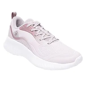 XTEP Women's Pink Fashionable Synthetic Leather Upper Sports Running Shoes (3 UK)