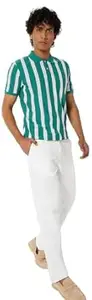 Max Men's Half Sleeves Regular Fit Striped Polo T-Shirt
