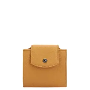 Da Milano Bifold Leather Wallet for Women - Apricot Crush