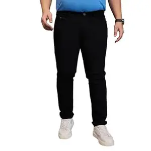 Bigbanana Plus Size Men's Regular Fit Solid Jeans