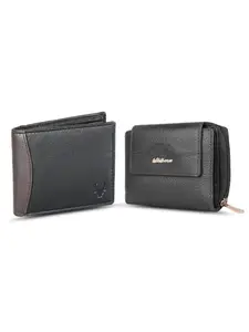 WildHorn Black Leather Wallet for Men I 8 Card Slots I 2 Secret compartments