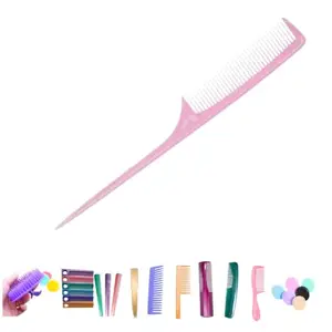 SBWC Comb12 Different Type Of Stylish Comb For Men Women | Ergonomic Wide-Tooth Plasticcomb for Easy Detangling & Styling | Choose as You Like (Tail comb)