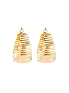 Fabula by OOMPH Jewellery Gold Tone Large Party Fashion Hoop Drop Earrings For Women & Girls Stylish Latest