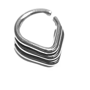 925 Silver Chevron Triple Septum Ring High Polish - Triangle Stacked Nose Hoop ~ Pointy Sterling Silver Piercing Body Jewlery