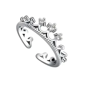 MYKI Sumptuous Glamorous Crown Adjustable rings For Women & Girls