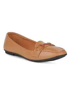 Bata 5514 Square Loafer Brown Casuals Shoes for Women|Everyday|Running|Walking|Comfortable Fit|Fashionable Size- 8