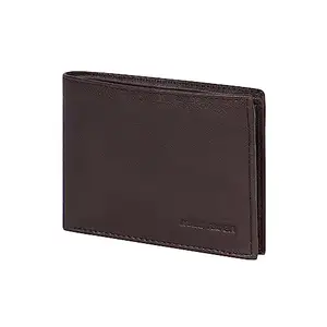 Mild River Genuine Leather Bi Fold Side Flap Wallet for Men Color Brown