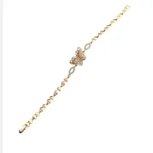 Taia Premuim Gold Bracelet Embedded with Zircon Stones(Butterfly)