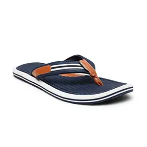 SOLETHREADS SOHO | Suave | Uber Cool | Stylish | Trendy | Skid Resistant | Eye catching | Slippers | Flip Flops for Men | NAVY | UK 7