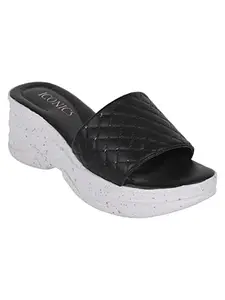 ICONICS Women's Heels, Black, 6