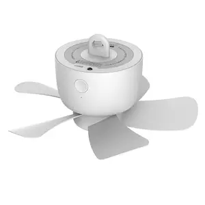 Rechargeable Ceiling Fan 8000mAh USB Remote Control Timing 4 Speed Camping Fans Mini for Tents