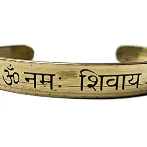 Bhawani Group Brass Metal Om Namah Shivay Printed Kada For Men (2.10)