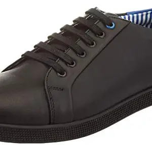Amazon Brand - House & Shields Amazon Brand - House & Shields Men Black/Blue Sneakers-9 UK (43 EU) (10 US) (AZ-HS-002)
