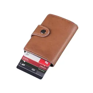 Kesariya Fashion Anti-Theft RFID Wallet Credit Card Wallet Card & Id Cases Purse Money Cash Holder - Brown, 9.5 X 6.2 Cm, 9.5 X 6.2 Cm(Brown)