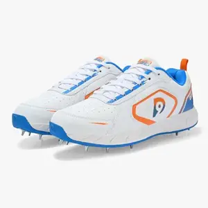 Thunder Batting Shoes for Cricket | Lightweight, Comfortable & Durable Sports Shoes for Men | Non-Slip Grip, Cushioned Sole, Stylish Design ? Ideal for All Pitch Types Shoes Size 6 White