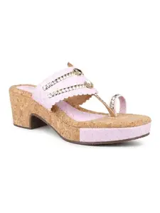 Inc.5 Women Purple Ethnic Platform Heels