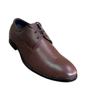Men's Brown Derby Style with Comfort and Elegance | Perfect for Formal Wear, Business Casual, and Parties | UK-6