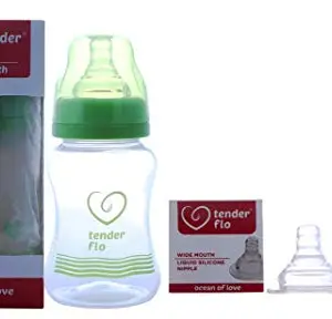 TENDERFLO Bonne Tender Flo Wide Mouth 250 & Wide Mouth Nipples Set of 3 PCS