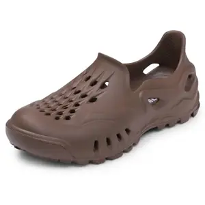 DOCTOR EXTRA SOFT Men Classic Slip On Clogs/Sandals/Shoes | Casual & Breathable| Comfortable | Lightweight| Stylish & Anti-Skid| Waterproof Rainy & Everyday Use Mules For Gents & D-528, Brown, 7