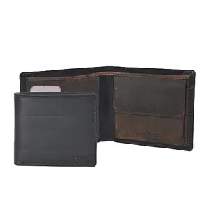 Amazon Brand – Eono Vintage Leather Mens Wallet I Ultra Strong Stitching I RFID Protected | 9 Card Slots I 2 Currency Holders I 1 Coin Pocket Large Capacity Wallet|Black